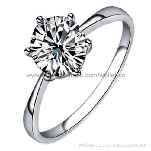 Valentine's Day Charming Swarovski Crystal Element Rings, Made of 316L Stainless Steel